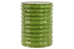 Round Alluring Alluring  Green Metal Stool