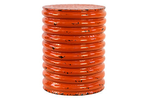 Spectacular Glossy Orange String Style Metal Stool