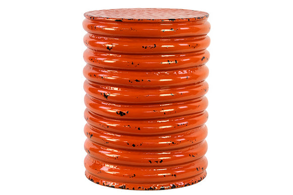 Spectacular Glossy Orange String Style Metal Stool