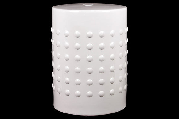 Pristine White Alluring  Ceramic Stool