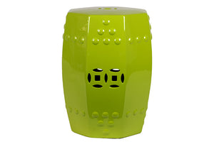 Marseille Alluring  Glossy Ceramic Stool Green