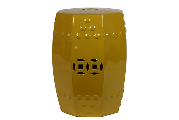 Tonga’s Fantastic Glossy Ceramic Stool yellow