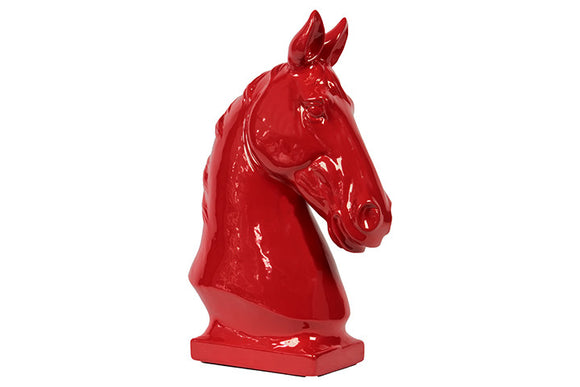 Salisbury Glossy Creative Ceramic Horse Bust Red