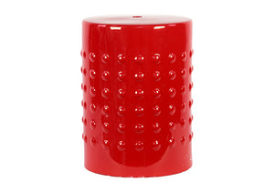 Glamorous Yuri’s Craved Ceramic Stool Red