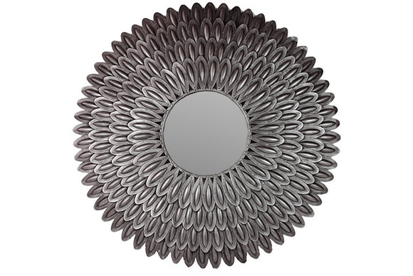 Distinctive and Beautiful Doubled Sunflower Petal Metal Mirror