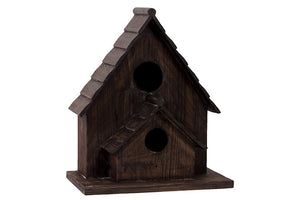 Delightful Double Entrance Detached Wooden Bird House