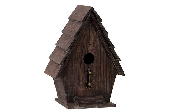 Charming and Magnificent Wooden Bird House with Metal Bird Stand Attached