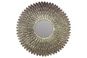 Gold Finish Metal Antique Themed Mirror