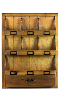 Vintage Wooden Cabinet with Multiple Compartments