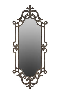 Classic and Traditional Inspired with Intricately Curved Metal Wall Mirror