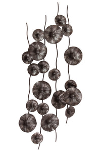 Decorative Metal Pod Wall Decor in Antique Black (Large)