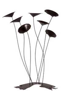 Sleek and Classy Decorative Metal Lotus Pod of Five