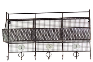 Classyand Trendy Metal Shelf with Hanger