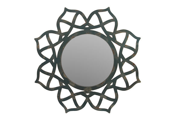 Beautiful and Tastefully Carved Floral Framed Wooden Mirror