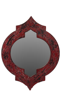 Vertigo’s Alluring  Unique Wooden Mirror Red