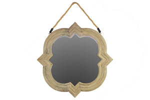 Artistic Styled Hanging Classy Wooden Mirror