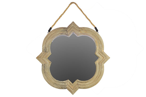 Artistic Styled Hanging Classy Wooden Mirror