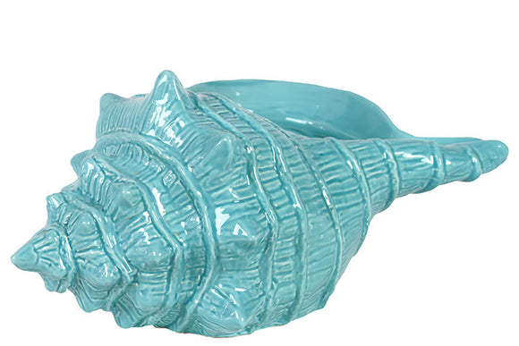 Decorative and Beautiful Ceramic Seashell in Blue