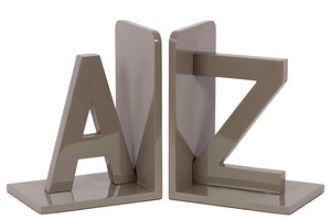 Magnificent Grey Glossy Tint Wooden Bookend