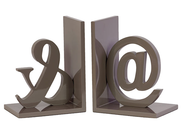 Splendid Grey Set of Two gorgeous Wooden Bookends