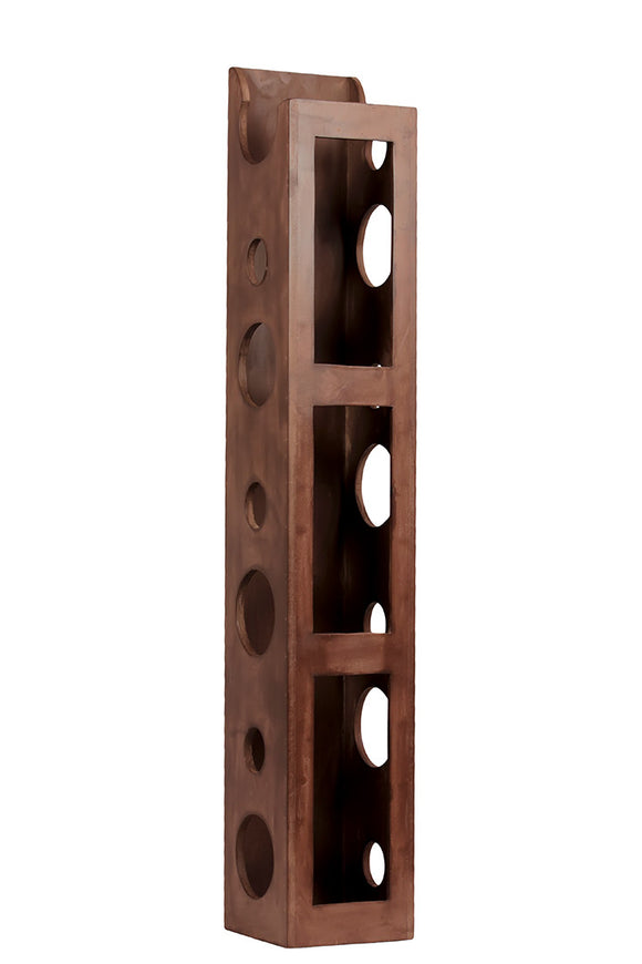 Standing Rectangle Holed Trendy Wine Holder