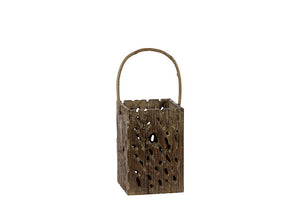 Rectangular Wooden Lantern with Beautiful and Skillfully Craft Design