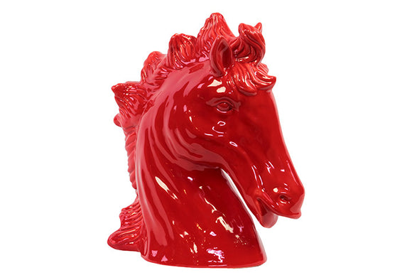 Berlin’s Alluring  Ceramic Horse Head Red