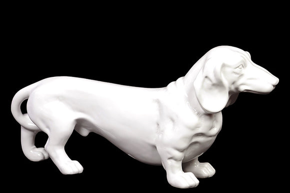 Hawaiians Alluring  Ceramic Standing Dog White