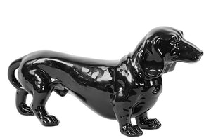 Timid Standing Ceramic Black Dog