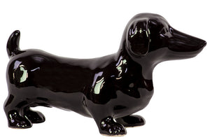 Pleasing & Antique Finish Ceramic Dog Black