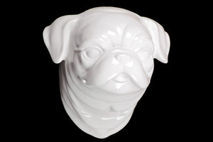 Elderly & Ceramic White Dog Head