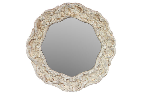 Lovely Antique Patterned Cement Mirror