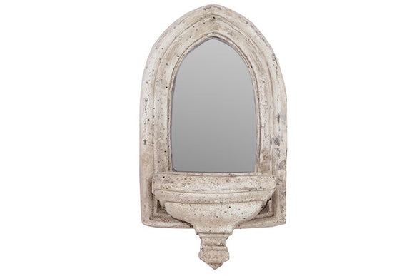 Cement Wall Mirror with an ClassyCandle Stand