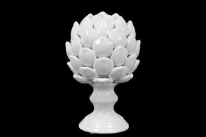 Grand Porcelain Artichoke in White Finish (Large)