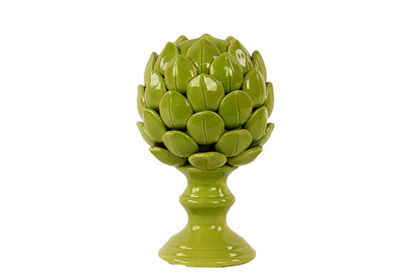 Home Décor Porcelain Artichoke Replica in Green (Small)