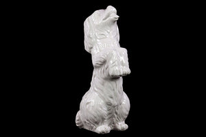 Elegant and Grand Ceramic Cocker Spaniel in Glossy White Finish