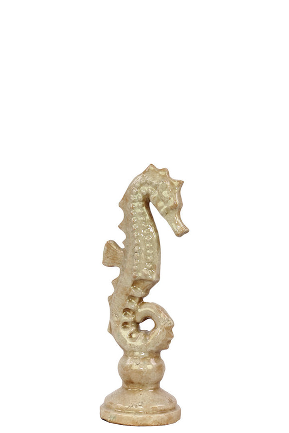 Attractive and Elegant Ceramic Sea Horse in White (Small)