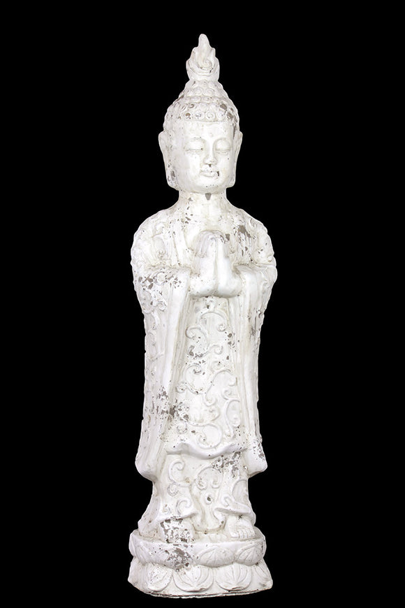 Okazaki Stoneware Antique Stoneware White Buddha