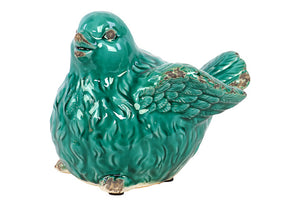 Antiquated Sweet and Gorgeous Flying Ceramic Bird in Turquoise