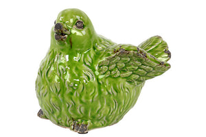 Antiquated Sweet and Gorgeous Flying Ceramic Bird in Green