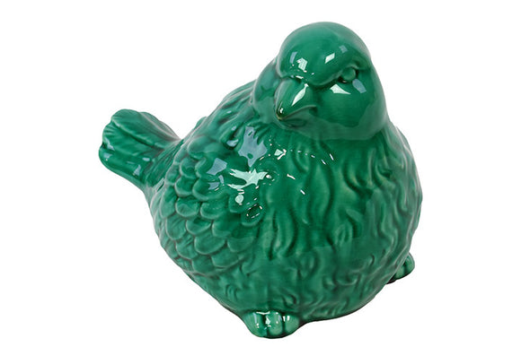 Elegant and Dazzling Ceramic Bird in Turquoise