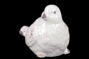 Antiquated Sweet and Gorgeous Ceramic Bird in White