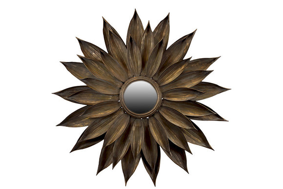 Magnificent and Stunning Metallic Flower Wall Decoration with Mirror