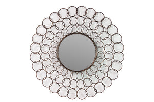 Valuable and Stunning Ringed Designed Metallic Frame Wall Mirror