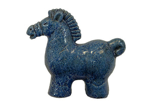 Cute and Charming Ceramic Horse Figurine in Turquoise Color