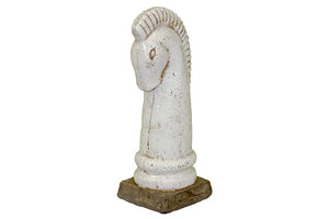 Ceramic Horse Head Pedestal in White (Large)