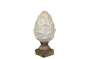 Ceramic Artichoke with Elegant Designs on Stand (Small)