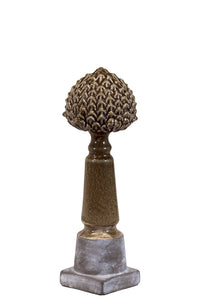 Stunning and Magnificent Ceramic Artichoke Showpiece on Stand (Small)