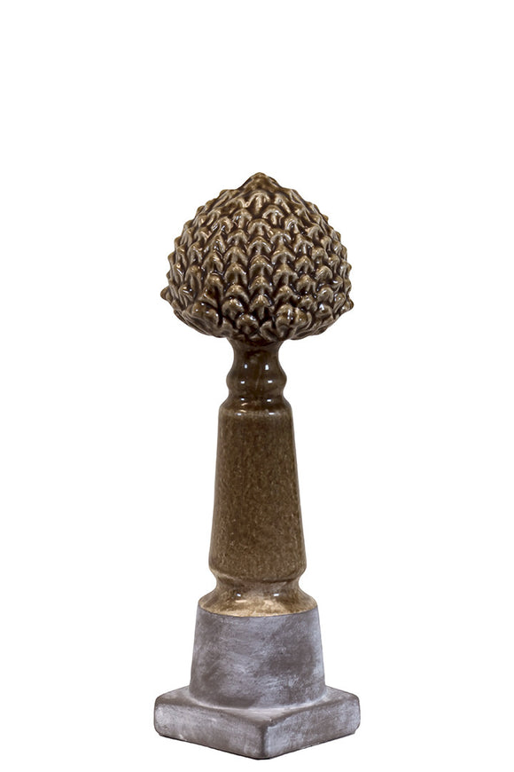 Stunning and Magnificent Ceramic Artichoke Showpiece on Stand (Small)