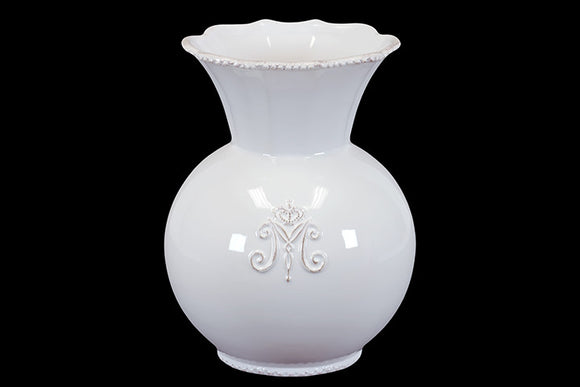 Beautiful Broad Neck Ceramic Vase with Smooth and Glossy Surface